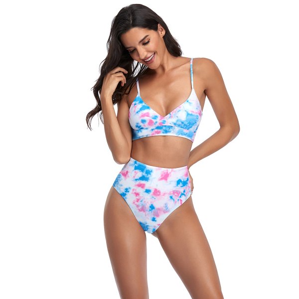 New sexy bikini split swimsuit bikini tie dye printed swimsuit