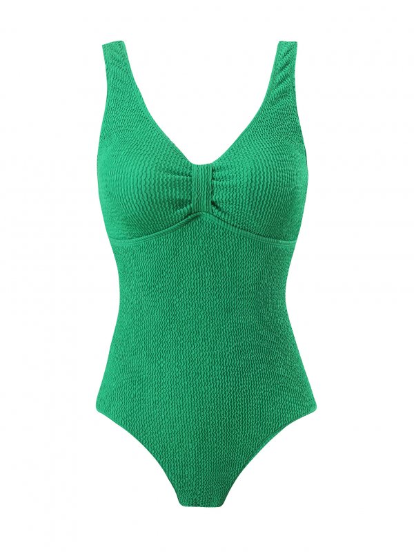 New one-piece swimsuit women's solid color sexy bikini