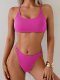 Three point bikini swimsuit, women's seaside sexy bikini