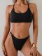 Three point bikini swimsuit, women's seaside sexy bikini