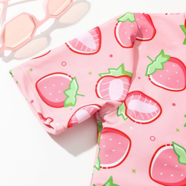 Children's swimsuit, women's printed cute one-piece sunscreen surfing suit 130-160