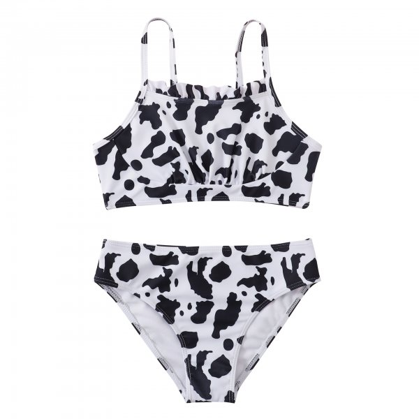 New girls' swimsuit split print bikini