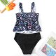 New swimsuit with fashionable printed cute split style swimsuit for girls