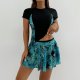 New swimsuit women's skirt style printed Tankini swimsuit set