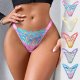 French thong sexy lace embroidery transparent hot low waist mesh underwear for women