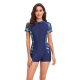 New sports one-piece swimsuit women's short sleeved printed patchwork surfing suit