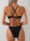 Three point bikini swimsuit, women's seaside sexy bikini