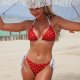 2026 new retro polka dot three-point drawstring bikini