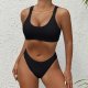 New swimsuit sexy and fashionable solid color women's bikini set