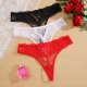 Low waist lace women's underwear mesh sexy ultra-thin one with thong