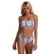 New strapless printed bikini high waisted soft bag split women's swimsuit