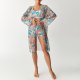 Swimsuit Long Sleeve Hoodie Split Three Piece Printed Sexy Swimsuit Women's Bikini