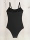 New one-piece swimsuit black pleated tight conservative swimsuit for women