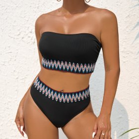 New Split Swimsuit Women's Solid Color Sexy Bikini Set
