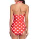 New one-piece swimsuit printed conservative V-neck adult tight swimsuit for women