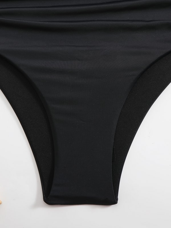 2026 Fashion plus size women's slim fit one-piece swimsuit gold strap bikini swimsuit