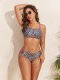 2026 new split swimsuit leopard print minimalist bikini with chest cushion women's sexy beach swimsuit women