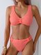 New Split Swimsuit Women's Solid Color Sexy Bikini Set