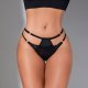 Black Low-Rise Thong with Rose Gold Hardware & Lace: Quick-Dry Breathable Teen Underwear