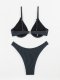 New Split Swimsuit Women's Solid Color Steel Bracket Sexy Bikini Set Swimsuit