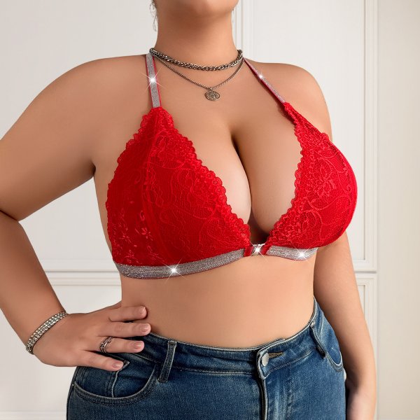 Sexy lace thin collection plus size lingerie bra