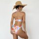 New one-piece swimsuit printed hot stamping sexy hollow tight bikini swimsuit for women
