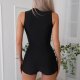 New one-piece printed spliced flat angle swimsuit for women's surfing wear