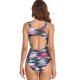 New swimsuit vest style printed sports swimsuit one-piece women's swimsuit