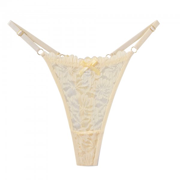 New lace bow hollow low waist sexy women's thong