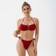 New bikini solid color sexy bikini women's split swimsuit triangle bikini