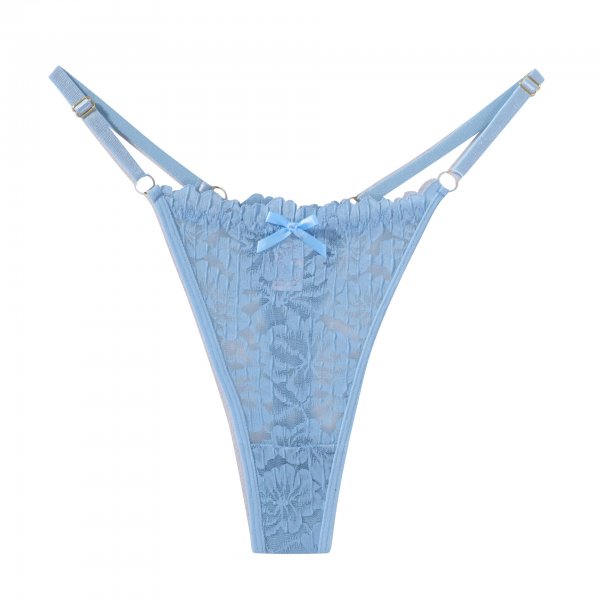New lace bow hollow low waist sexy women's thong