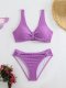New Split Swimsuit Women's Solid Color Sexy Bikini Set