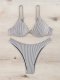 New Split Swimsuit Women's Solid Color Steel Bracket Sexy Bikini Set Swimsuit