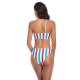 New swimsuit sexy color stripe printed split swimsuit bikin bikini
