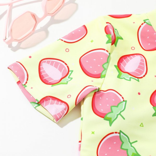 Children's swimsuit, women's printed cute one-piece sunscreen surfing suit 130-160