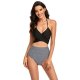 New sexy bikini set with bandage and split high waist swimsuit