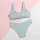 Children's swimsuit solid color sexy girl bikini set girls' swimsuit