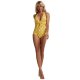 New one-piece swimsuit printed conservative V-neck adult tight swimsuit for women