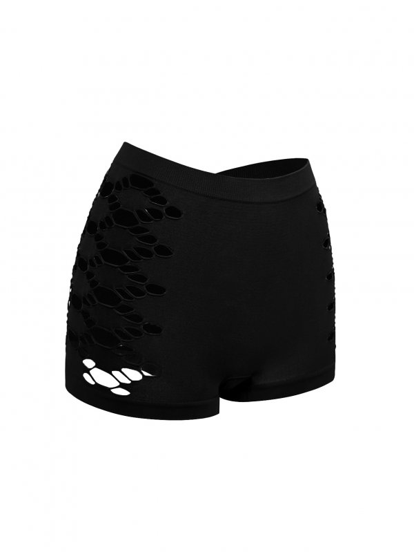 High-Waisted Red Cutout Boyshort: Seamless Lifting Women’s Underwear