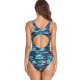 New swimsuit vest style printed sports swimsuit one-piece women's swimsuit