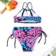 New Split Children's Swimsuit Sexy Solid Color Printed Bikini Set