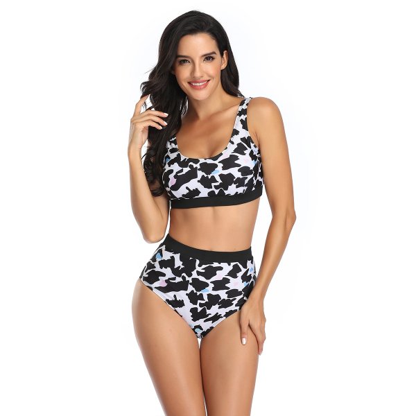 New sports vest split flat angle bikini set