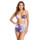 New Split Swimsuit Women's Printed Sexy Bikini Three Piece Set Swimsuit