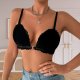 Luxe Black Lace Bralette with Satin Accents