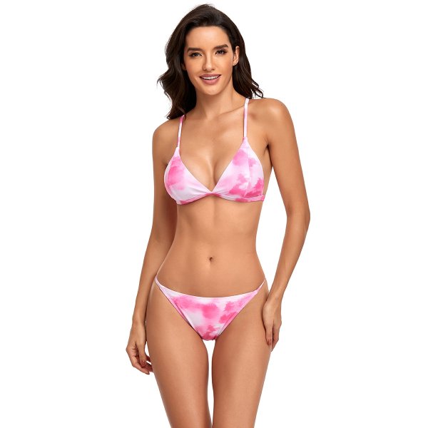 New rainbow tie dye printed swimsuit triangle bikini sexy swimsuit