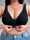Thin breathable plus size bra, sporty without steel rims, women's bra