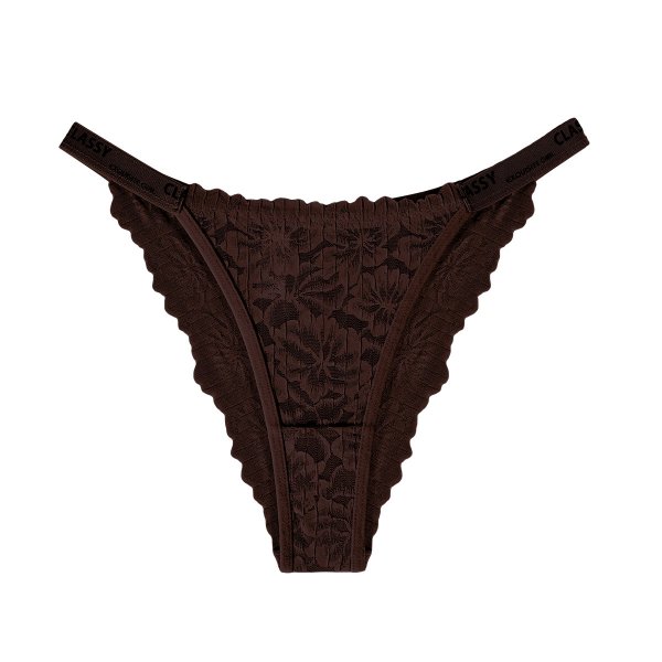 Lace sexy explosive low waist embroidered flower thong for women