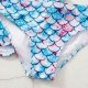 New children's swimsuit split print floral three piece shorts bikini
