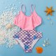 New children's mermaid patchwork one-piece swimsuit