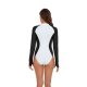 One-piece women's swimsuit long sleeved zipper diving suit